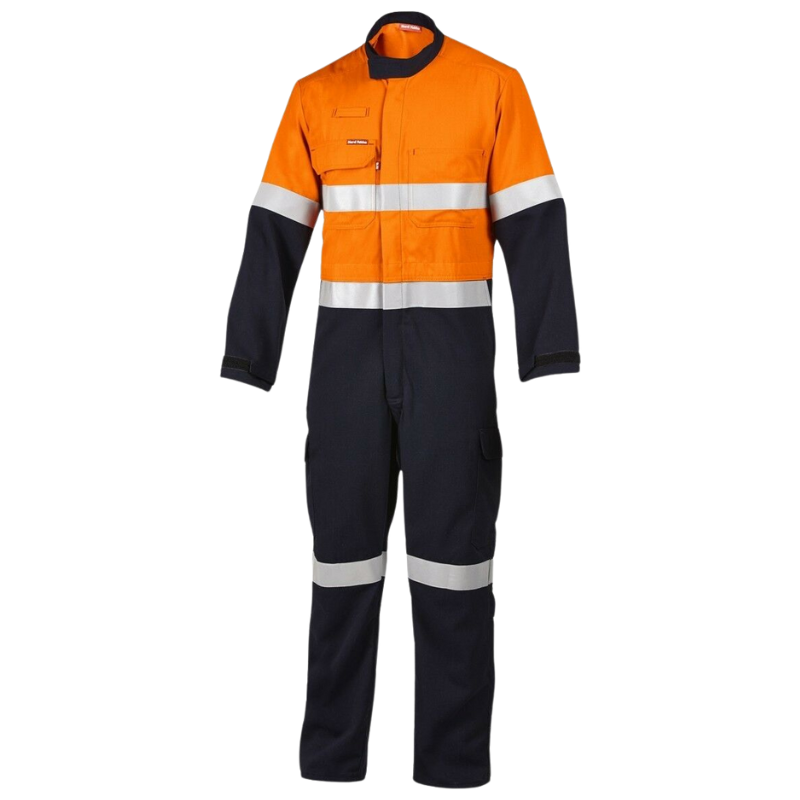 Mens Hard Yakka Protect Hi-Vis 2 Tone Tecasafe Plus Coverall Safety Taped Y00303-Collins Clothing Co