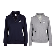 Tumby Bay Blues Ladies Navy Grey Enterprise Half Zip Fleece Logo Embroidered F365LD