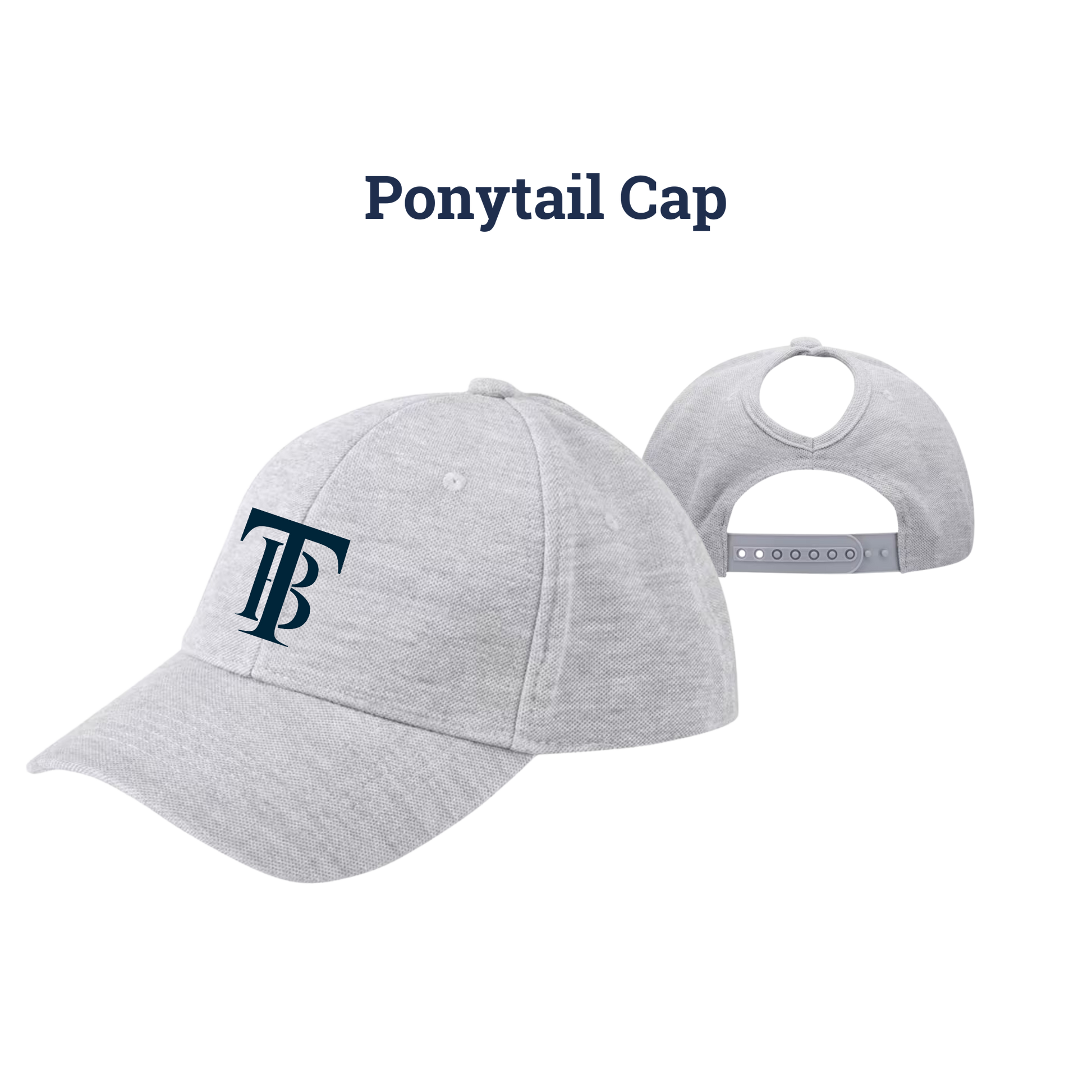 Tumby Bay Blues Womens Ponytail Cap Embroidered Navy 3D-Collins Clothing Co