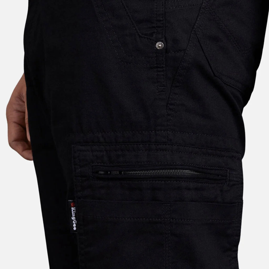 Mens KingGee Narrow Fit Tradie Pants Summer Lightweight Cool Cotton Drill K13290
