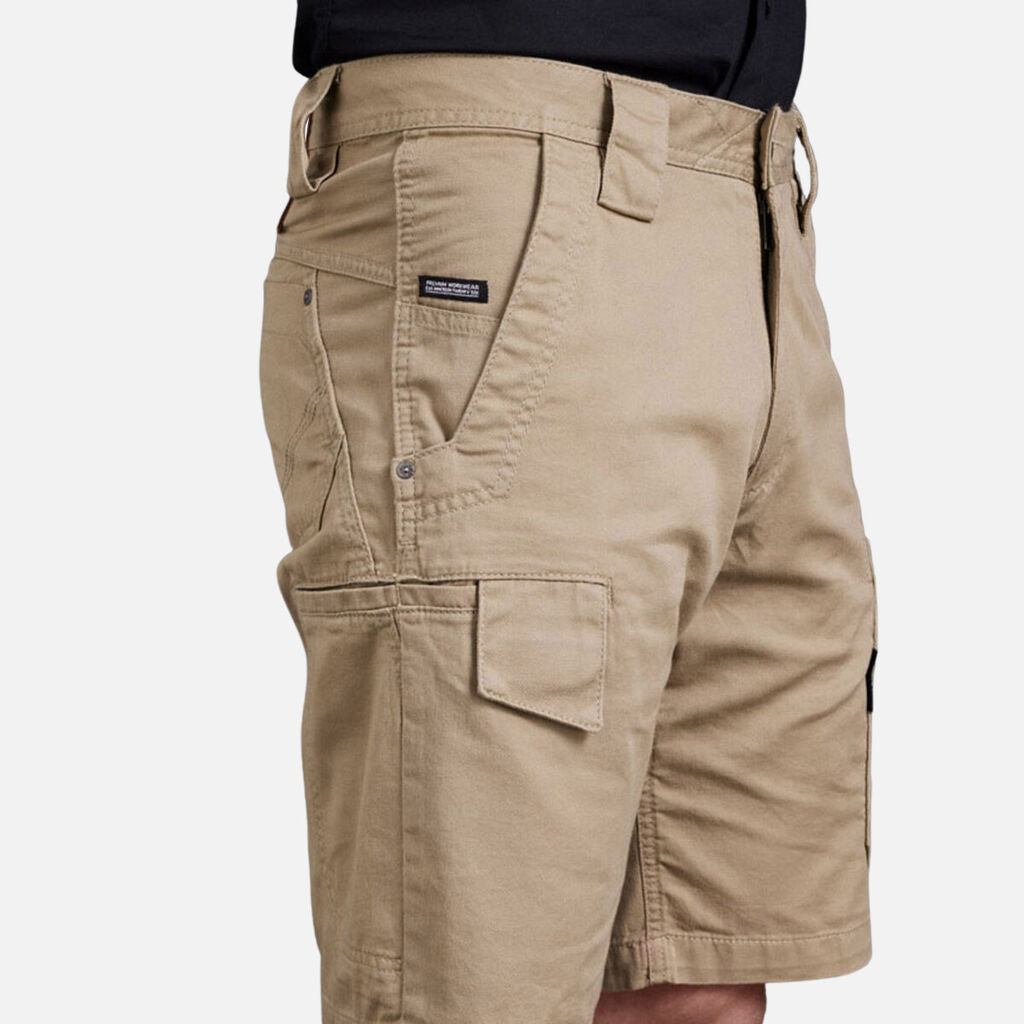 KingGee Mens Tradie Summer Cargo Shorts Narrow Fit Comfy Cotton Workwear K17340