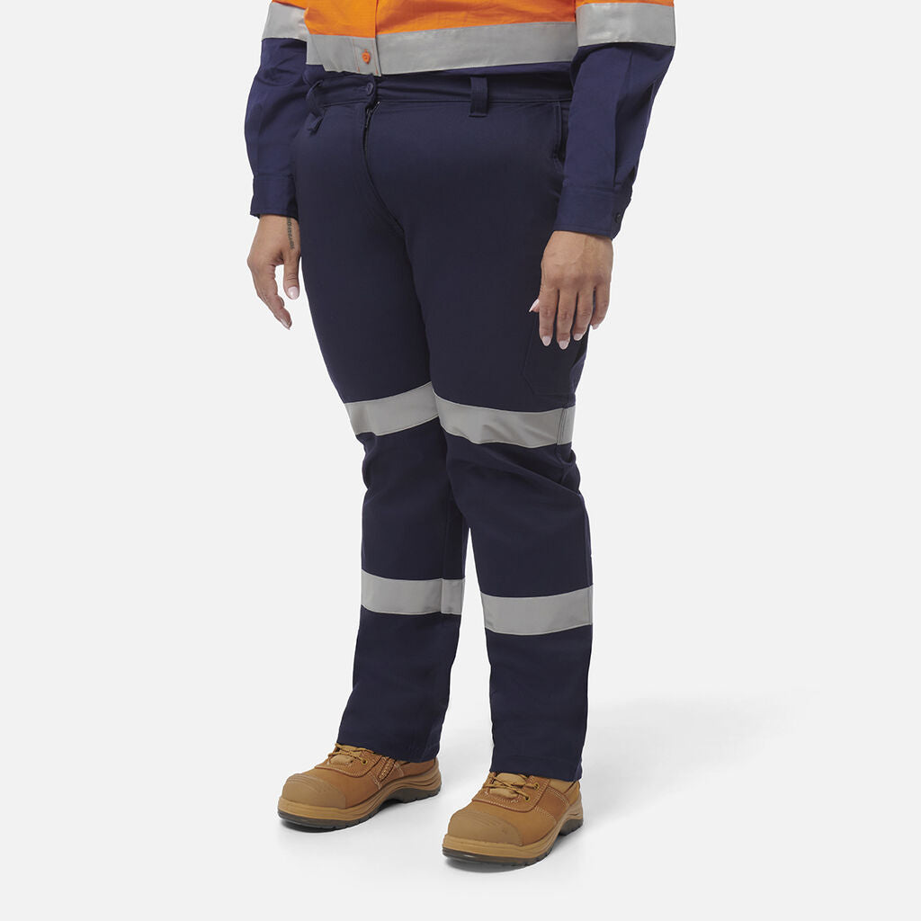 KingGee Womens Stretch Bio Motion Pant Reflective Safety Work Pants Comfy K43010