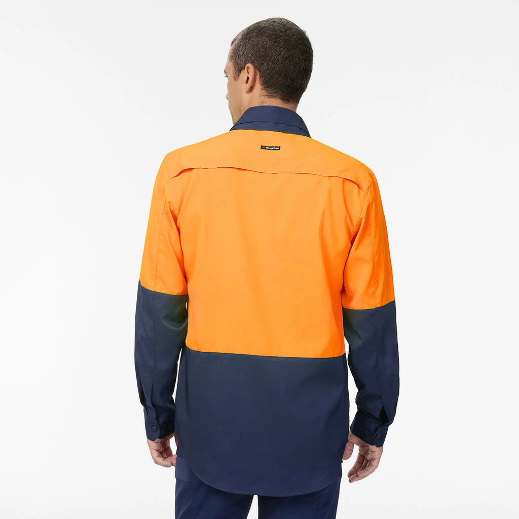 Hard Yakka  Mens Hi-Vis Workcool Pro Stretch Ripstop Shirt & Utility Work Pants HYSET013