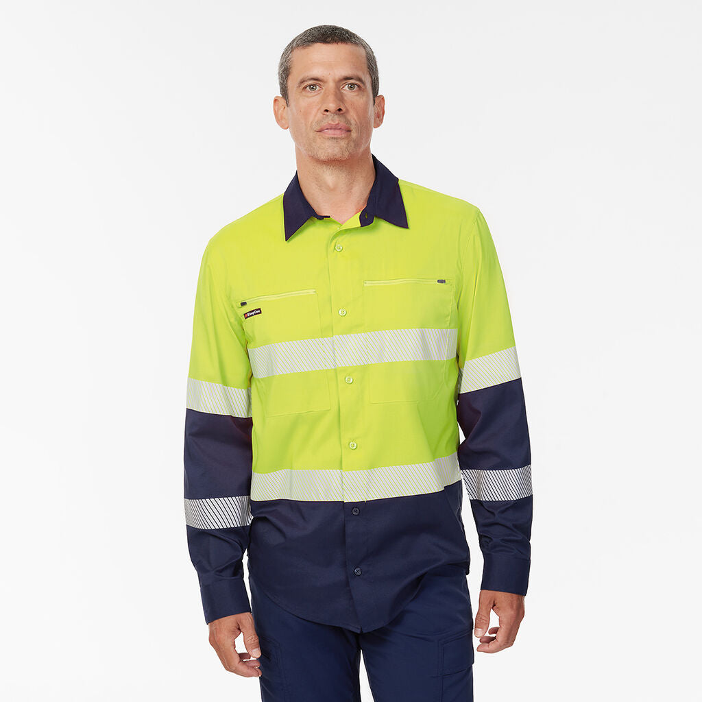KingGee Mens  Hi-Vis Workcool Pro Shirt & Utility Work Pant Workwear HYSET015