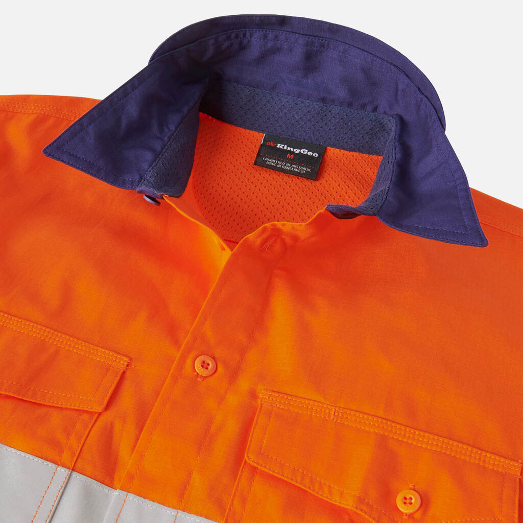 KingGee Mens  Workcool Hi-Vis Long Sleeve Shirt &amp; Utility Pant HYSET014
