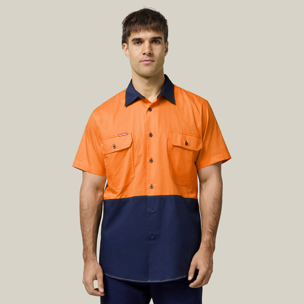 Hard Yakka Mens Lightweight Vented Shirt & Reflective Work Pants Uniform Set  Workwear HYSET001