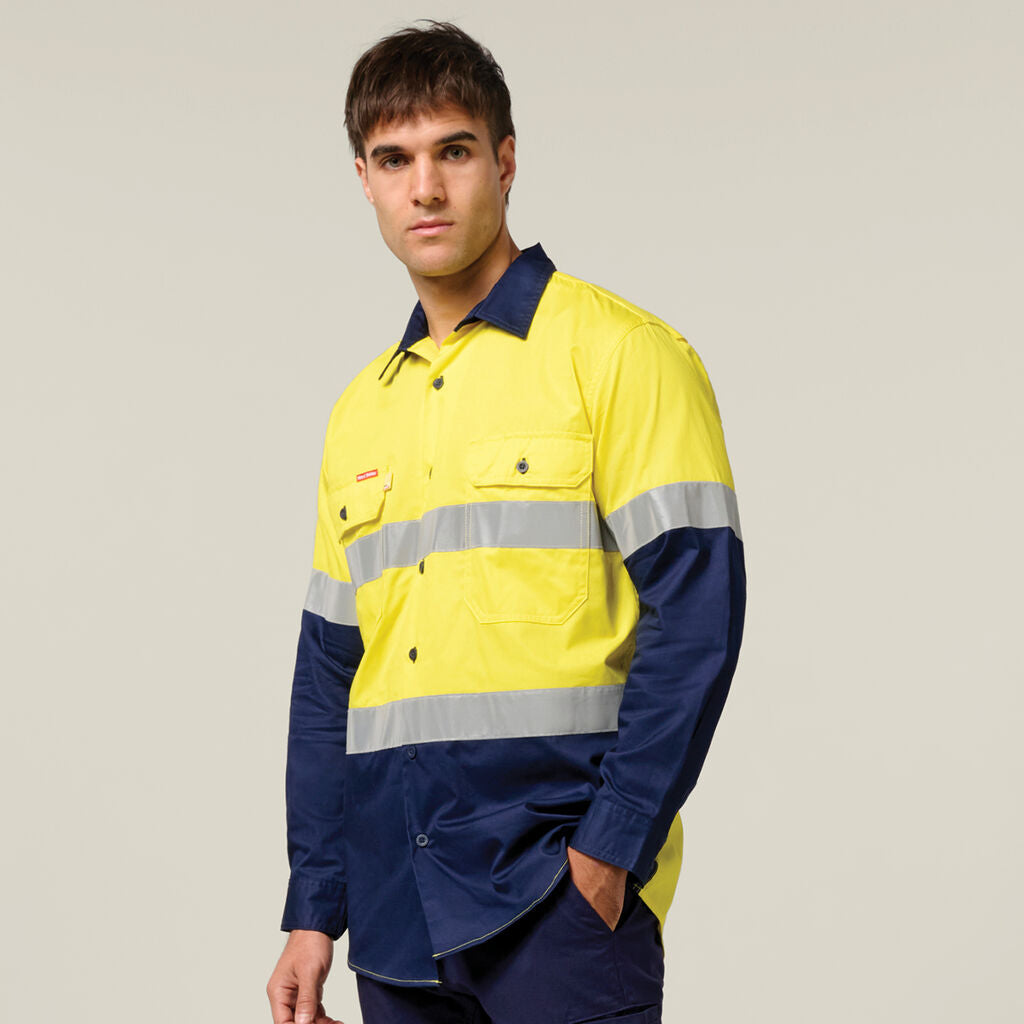 Hard Yakka Drycool Pants & Koolgear Hi-Vis Shirt Uniform Set Workwear HYSET008