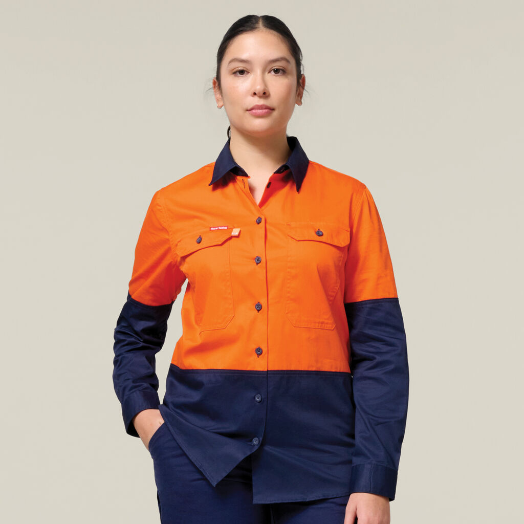 Hard Yakka Women’s  Legends Cargo Pants &amp; Hi-Vis Long Sleeve Shirt HYSET011