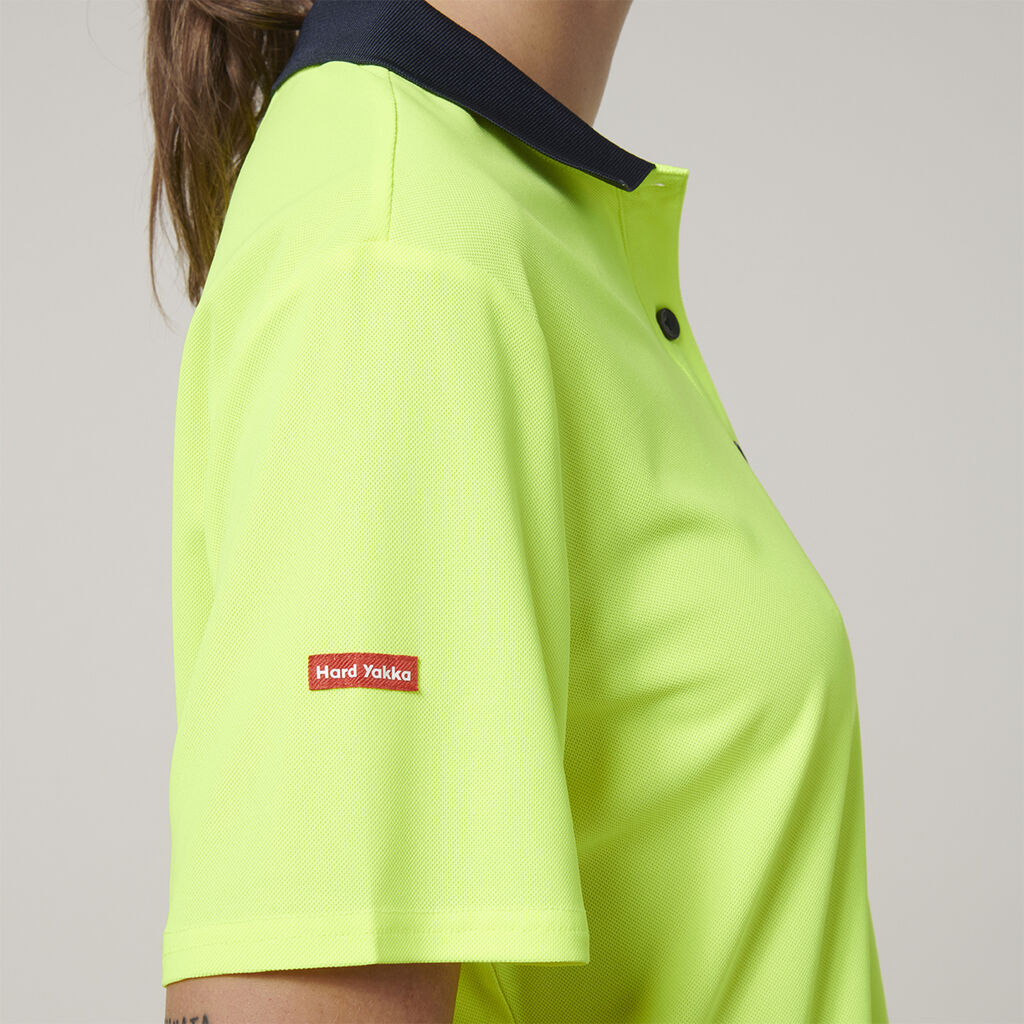 Hard Yakka Womens Safety Work Short Sleeve HI VIS Polo Y08601-Collins Clothing Co