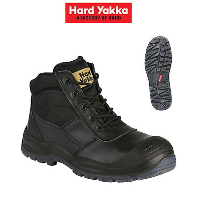 Hard Yakka Mens Utility Side Zip Safety Steel Cap Toe Work Boots Shoe Y60125