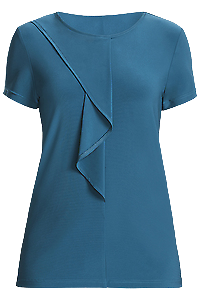 NNT Womens Soft Jersey S/S Round Neck T- Top Blouse Relaxed Fit CATU64-Collins Clothing Co