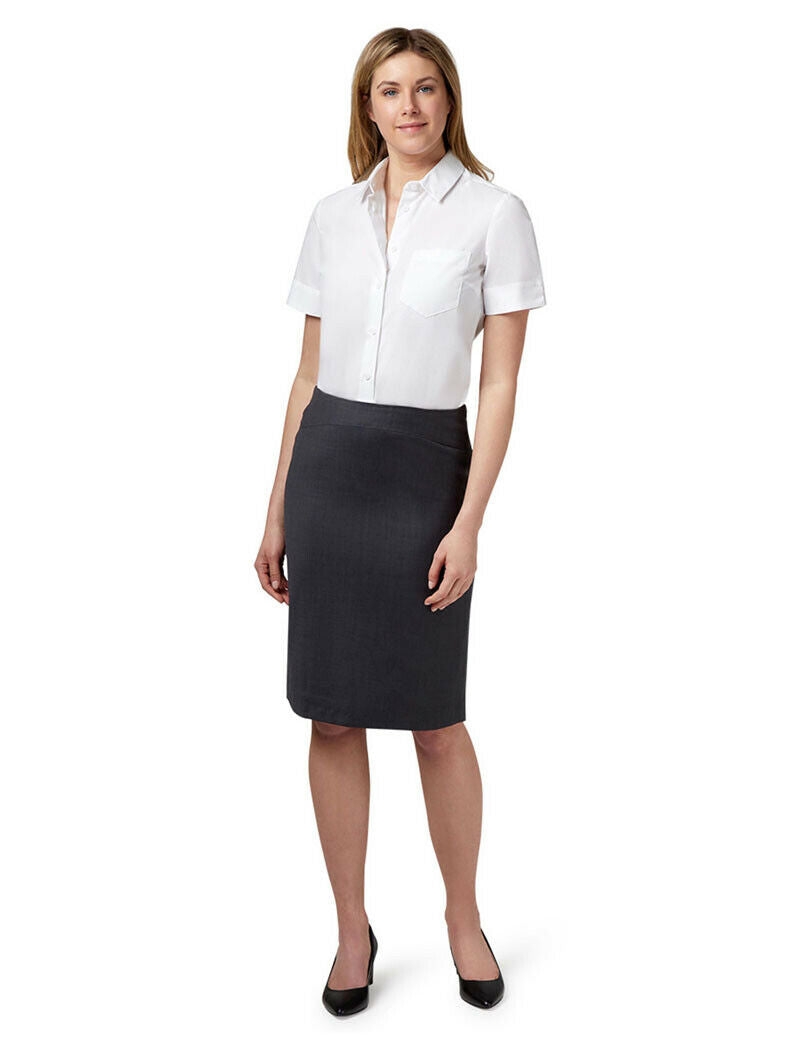 NNT Womens Business Sharkskin Detail Pencil Skirt Classic Pencil Shape CAT2N4-Collins Clothing Co