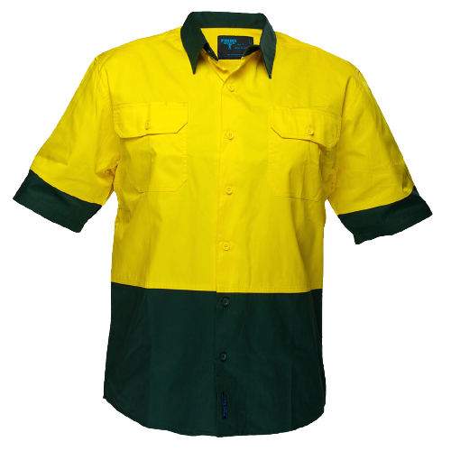 Portwest Hi-Vis Two Tone Lightweight Short Sleeve Shirt Reflective Safety MS802