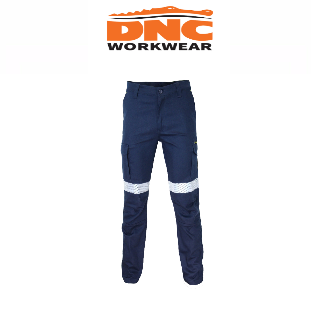 DNC Workwear Men SlimFlex Cushioned Knee Pads Segment Taped Cargo Pant Work 3371