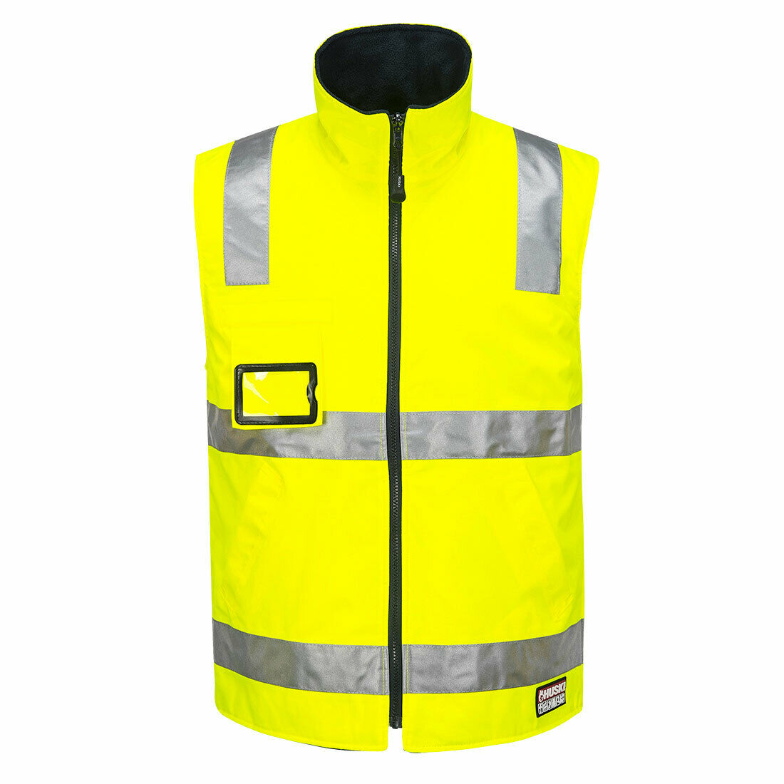 Portwest Mens Huski Traffic Vest Hi-Vis Work Reversible Taped Safety K8132-Collins Clothing Co