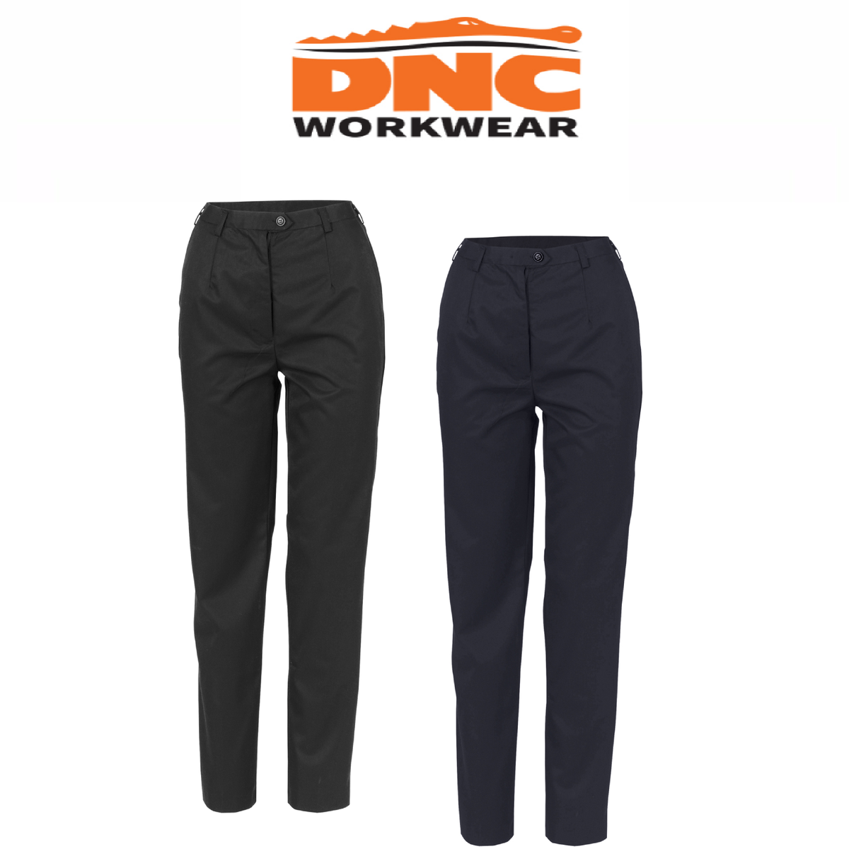 DNC Workwear Womens P/V Flat Front Pant Cargo Pants Tough Work Casual 4552