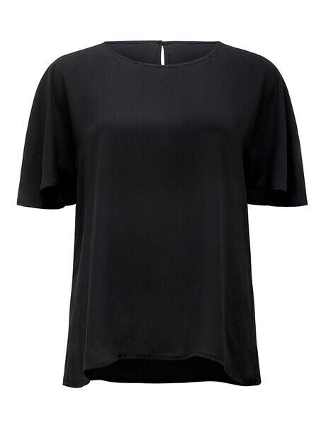NNT Women Soft Georgette Cape Blouse Short Sleeve Cap Sleeve Formal Shirt CATU2S-Collins Clothing Co
