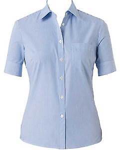 NNT Womens Cotton Blend Balance Stripe S/S Sction BK Shirt Business Shirt CAT47A-Collins Clothing Co