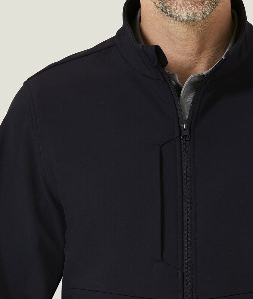 Mens NNT Warm Fleece Bonded Fleece Zip Jacket Black Navy Business Smart CAT1ET-Collins Clothing Co