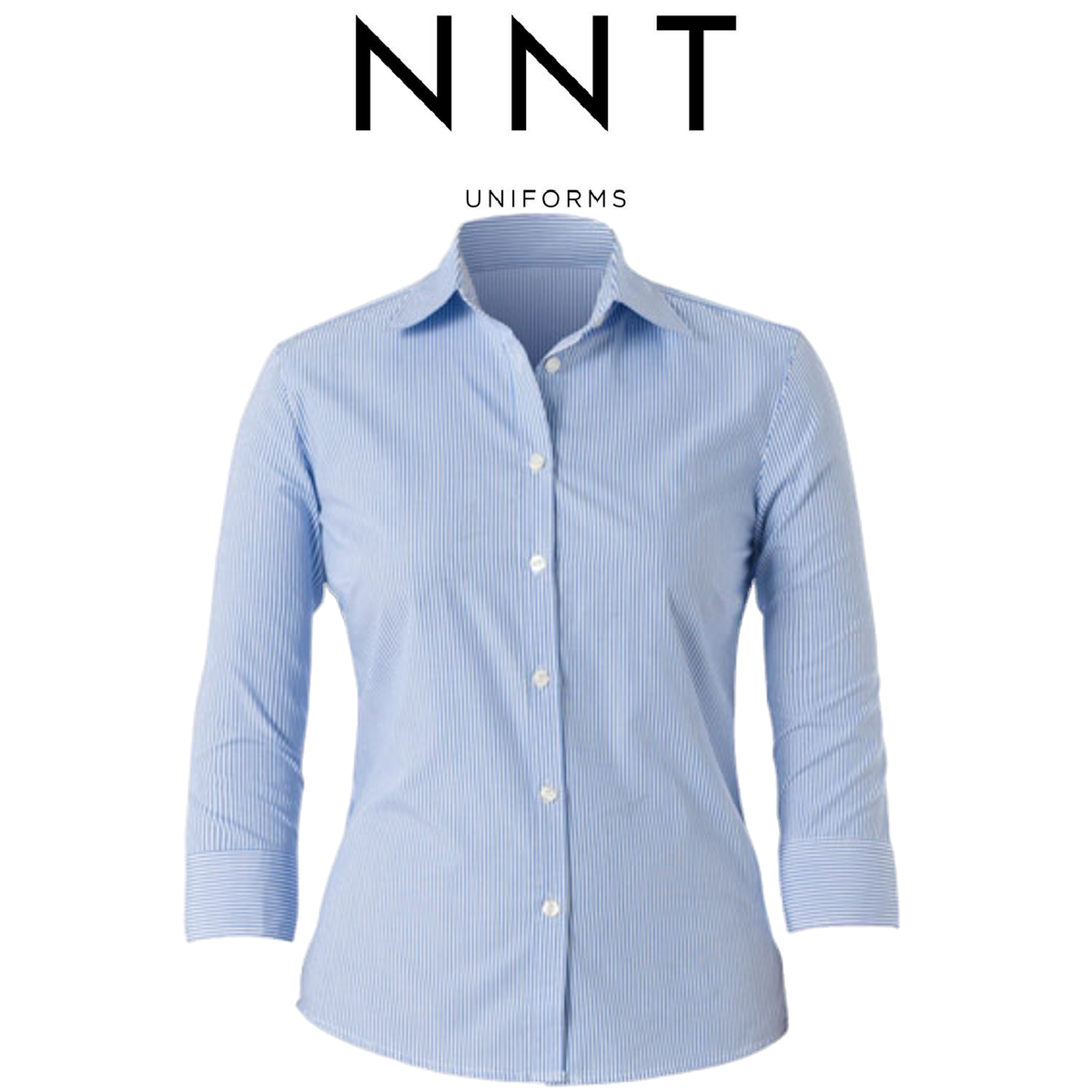 NNT Womens Cotton Blend Formal Stripe 2/4 Sleeve Shirt Business Shirts CAT4K7