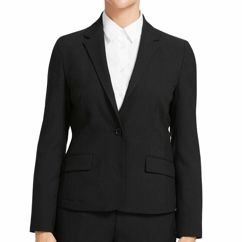 NNT Womens Helix Dry Poly 1 Button Mid Length Long Sleeve Business Jacket CAT1E4-Collins Clothing Co