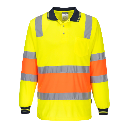 Portwest Two-toned Biomotion Polo Comfortable Shirt Reflective Work Safety MP511