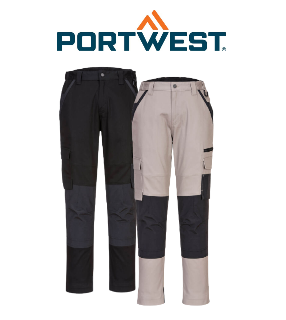Portwest Slim Fit Stretch Trade Pants Comfortable Straight Pocket Pant MP707