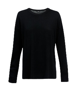 NNT Mens Long Sleeve Sweater Black Relaxed Drop Shoulder CAT5BP-Collins Clothing Co