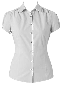 NNT Womens Cap Sleeve Shirt Pleated Collared Button Classic Shirt CAT475-Collins Clothing Co