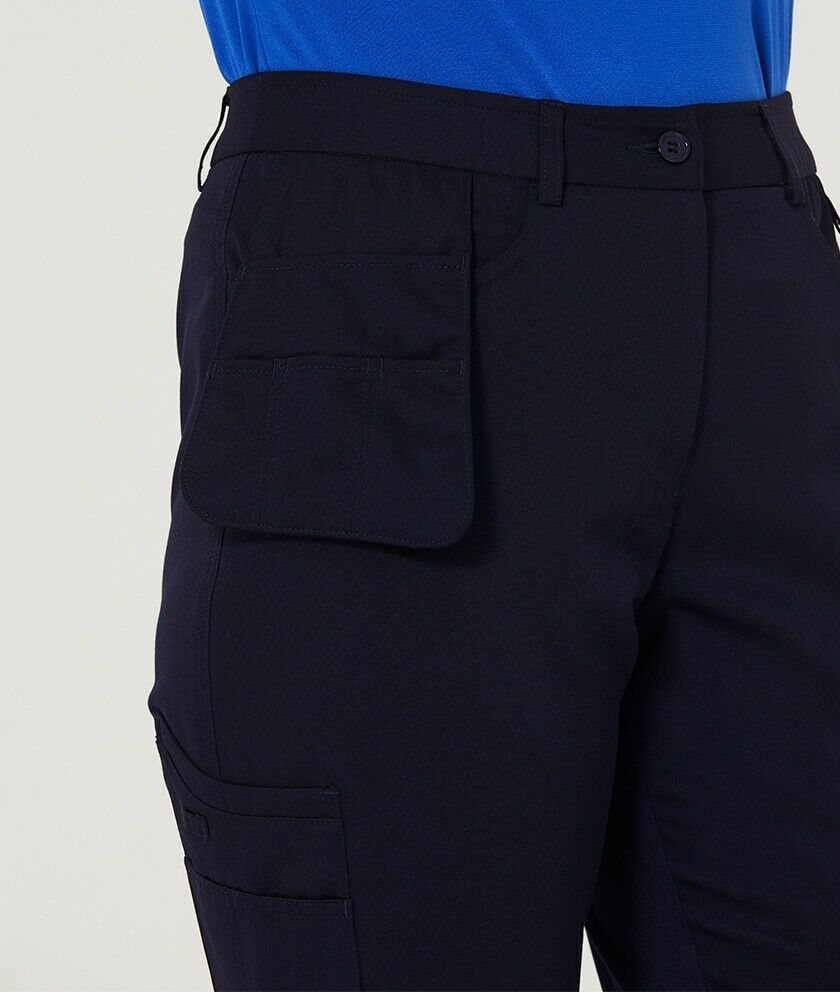 Womens NNT UNIFORMS P/V Gaberdine Flex Waist Cargo Navy Work Pants CAT3TY-Collins Clothing Co