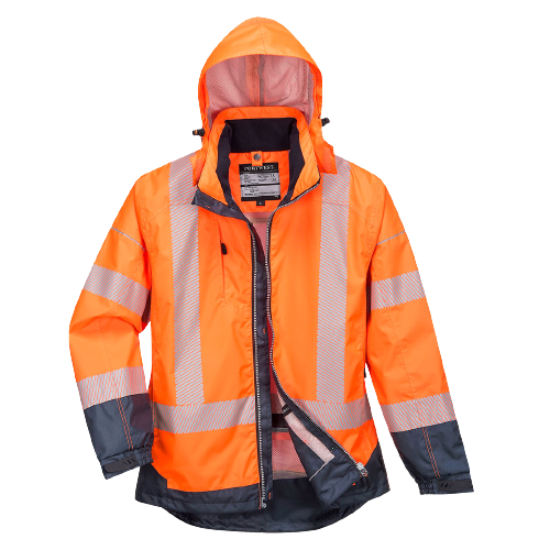 Portwest PW3 Hi-Vis Breathable Jacket 2 Tone Reflective Work Safety Hood T403-Collins Clothing Co