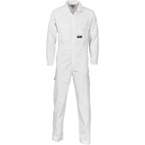 DNC Workwear Mens Cotton Drill Coverall Hi Vis Work Safety Sun Protection 3101-Collins Clothing Co
