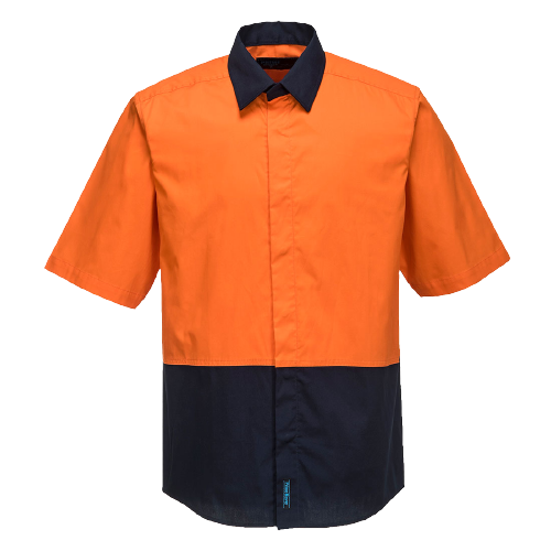Portwest Food Industry Lightweight Cotton Shirt Reflective 2 Tone Safety MF152
