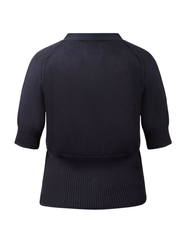NNT Womens Wool Rich Short Sleeve Rib Trim Cardigan Business Body Warmer CAT5BJ-Collins Clothing Co