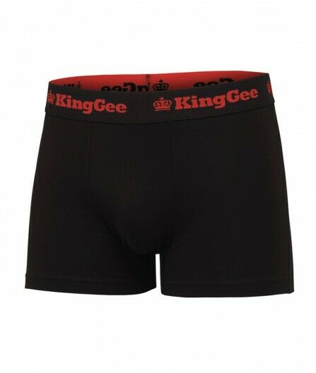 Mens KingGee Cotton Trunk 3 Pack Black King Gee Jocks Underwear Trunks K09023-Collins Clothing Co