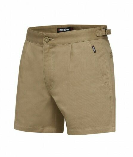 KingGee Drill Utility Shorts Adjustable Welt Pockets Cotton Work K07010-Collins Clothing Co