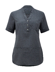 NNT Womens Silvi Spot Print S/S Tunic  V Neck Short Sleeve Blouse CAT9XP-Collins Clothing Co