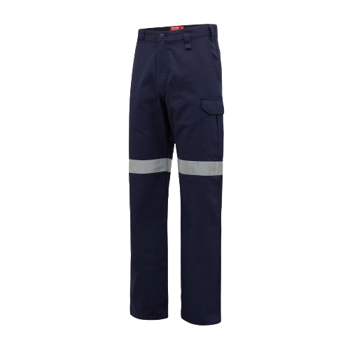 Hard Yakka Womens Cargo Taped Work Safety Reflective Drill Pants Comfort Y08380-Collins Clothing Co