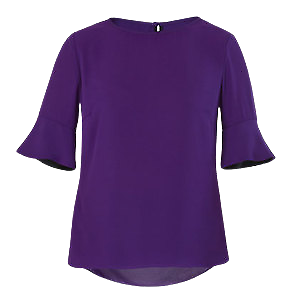 NNT Womens Discontinued Double Georgette Soft Fluted Top CAT9RE-Collins Clothing Co