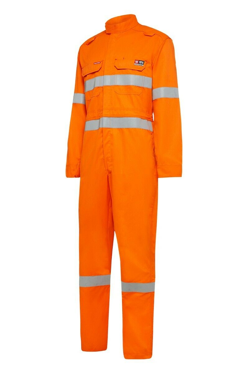 Hard Yakka Safety SheildTec Fire Resistant Coverall Overall Taped Hi-Vis Y00080-Collins Clothing Co