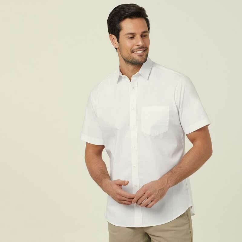 NNT Mens Avignon Short Sleeve Business Shirt Comfort Lightweight Casual CATJDN-Collins Clothing Co
