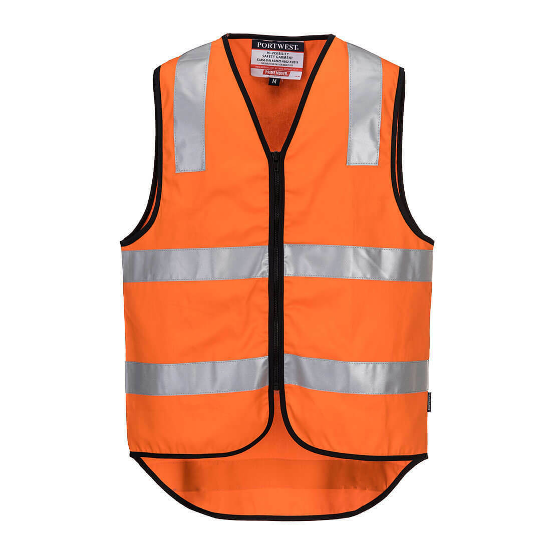 Portwest Mens Hi-Vis 100% Cotton Day Or Night Vest Reflective Lightweight MW338-Collins Clothing Co