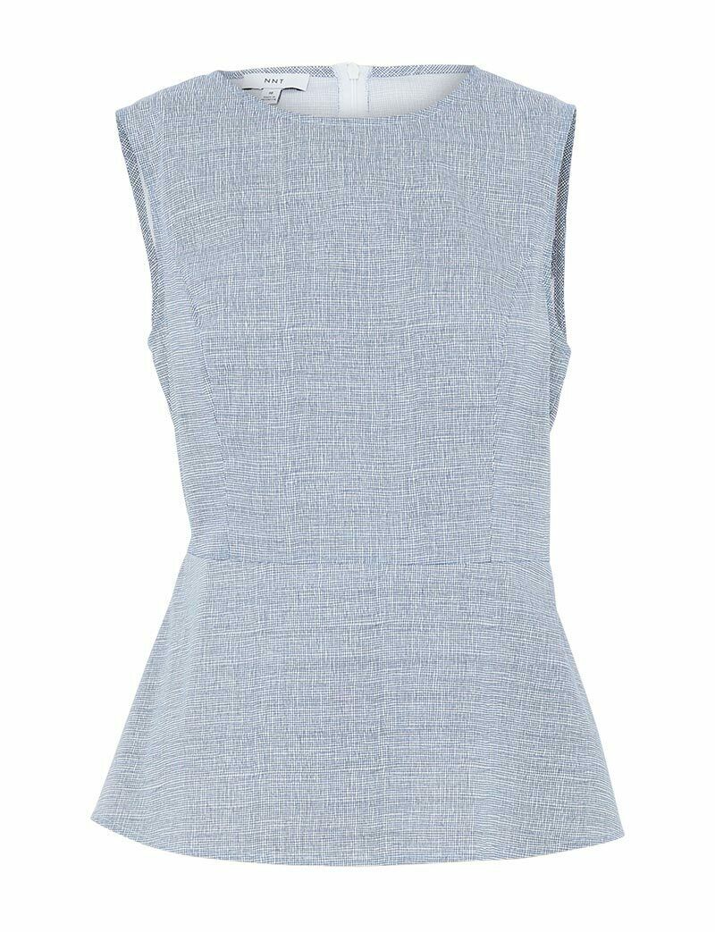 NNT Womens Avignon Abstract Sleeveless Shell Top Flattering Waist Comfort CATUK9-Collins Clothing Co