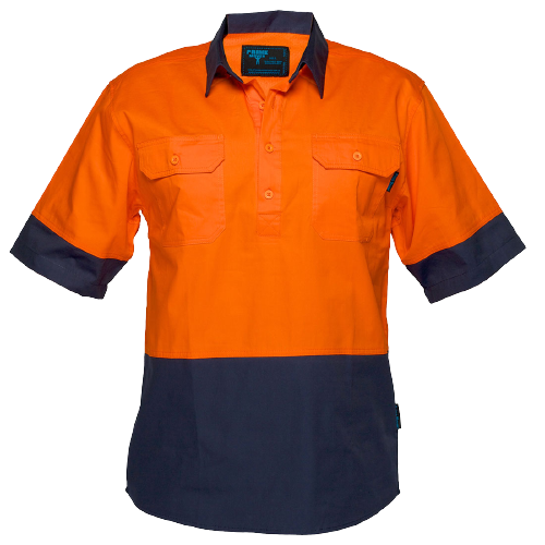 Portwest Hi-Vis Two Tone Lightweight Short Sleeve Closed Front Shirt Wear MC802