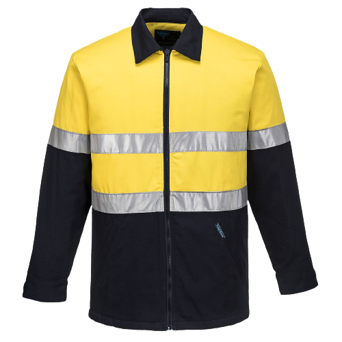 Portwest Quilt Padded Cotton Drill Jacket 2 Tone Reflective Work Safety MJ987-Collins Clothing Co