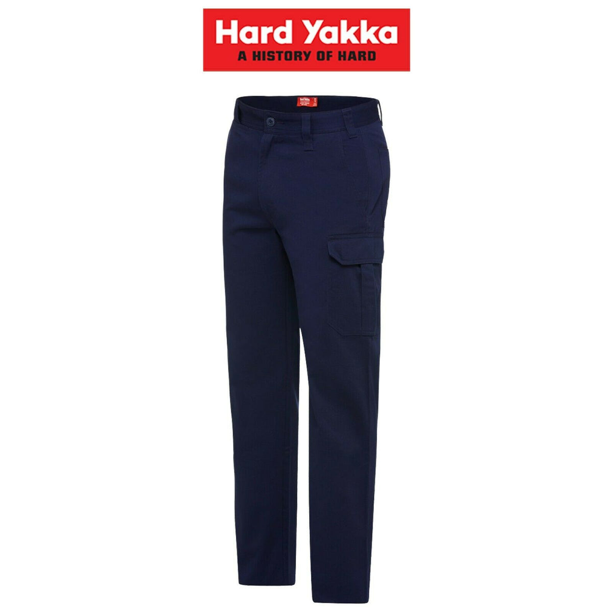 Mens Hard Yakka Core Drill Pants Work Cotton Ruler Pocket Cargo Tough Y02570
