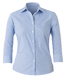 NNT Mens Cotton Blend Balance Stripe 3/4 Sleeve Collared Button Shirt CAT4K7
