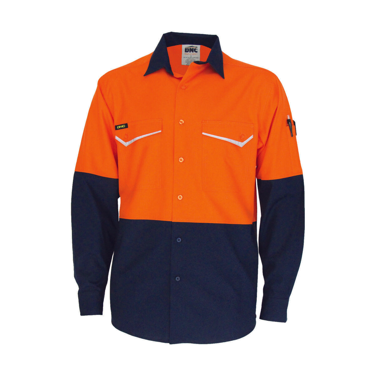 DNC Mens Tradies Two-Tone RipStop Cotton Workwear Lightweight Breathable 3586