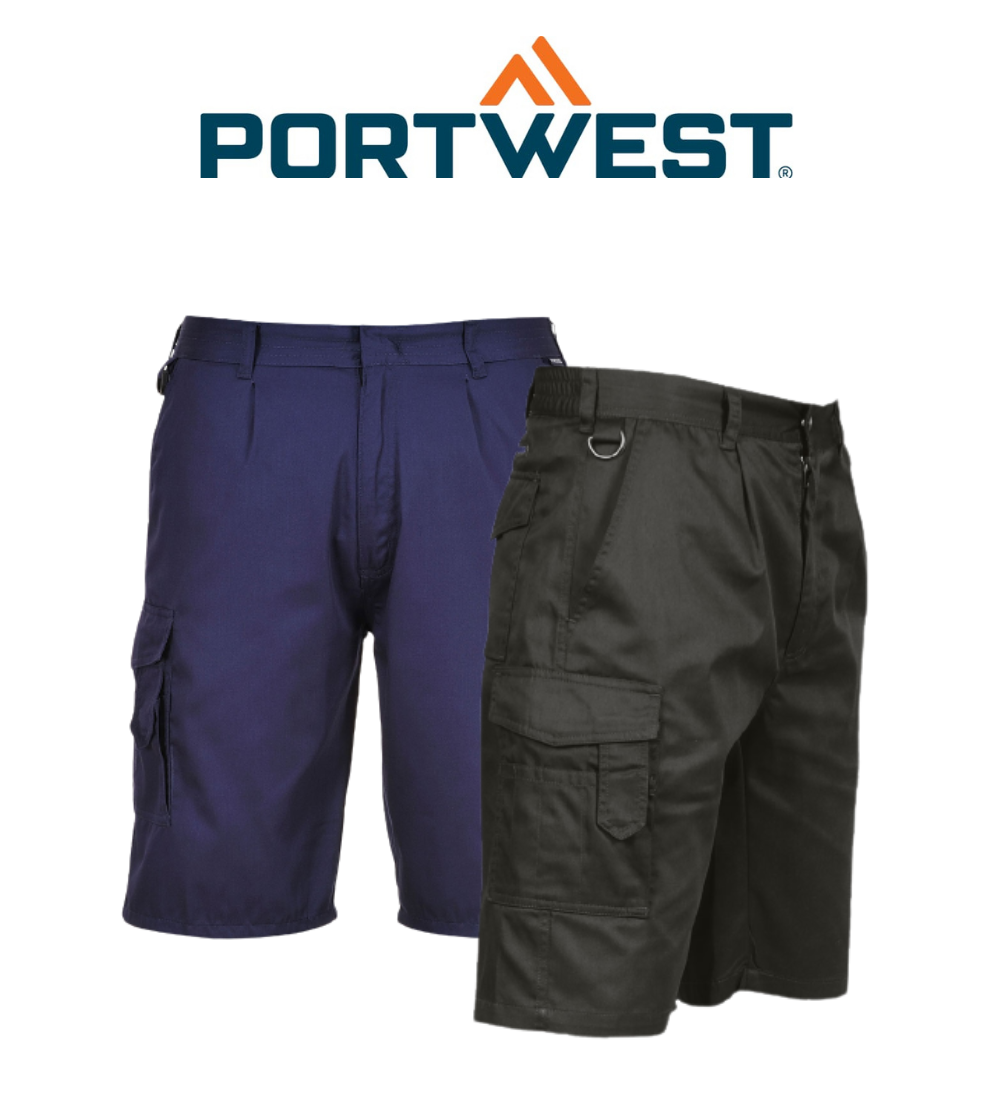 Portwest Combat Shorts Polycotton Comfortable 6 Pocket Shorts S790
