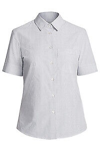 NNT Mens Textured Stripe SS Shirt Button Slimline Collared Shirt CATU65